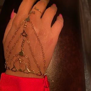 Golden heart bracelet